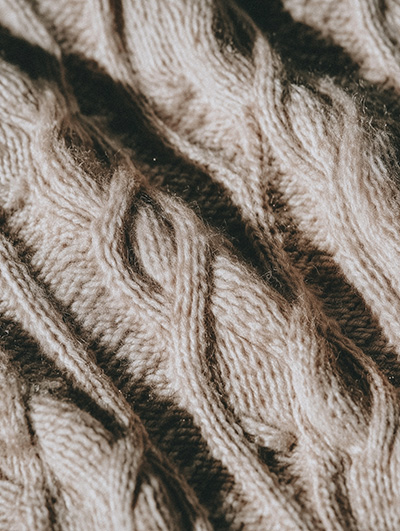 Cable-Knit Beige Sweater